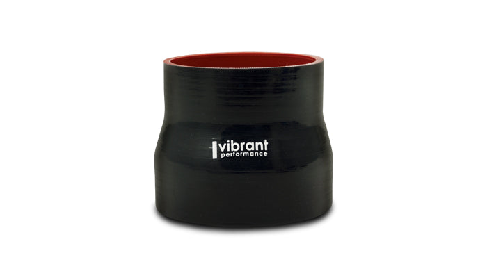 Vibrant Performance 19742 4 Ply Reducer Couper 4.0in ID x 3.75in ID x 3in Long - Black