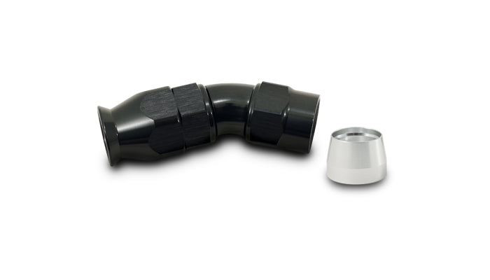 Vibrant Performance 30 Degree High Flow Hose End Fitting for PTFE Lined Hose, -6AN