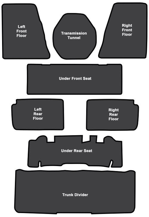 1962-1967 Chevrolet Chevy II EVA Sound Deadening Kit - 8-Piece - product details image 4