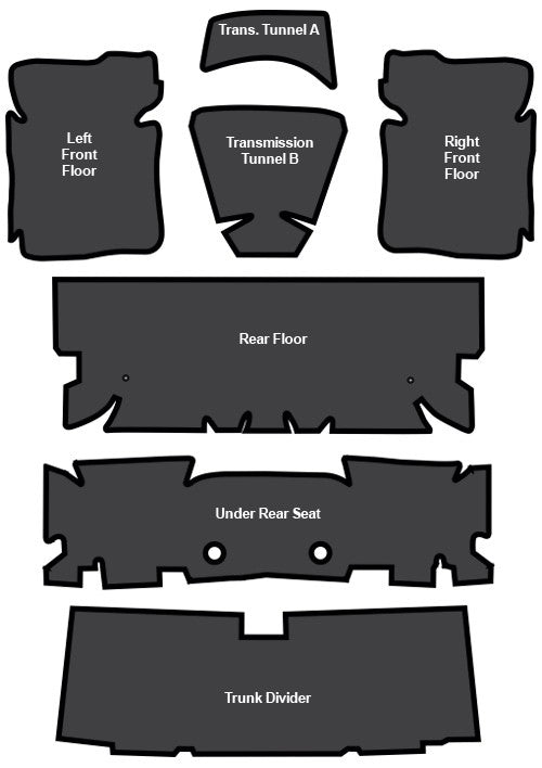 1970-1981 Chevrolet Camaro EVA Sound Deadening Kit - 7-Piece - product details image 4