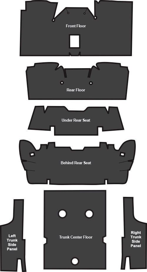 1967-1970 Mercury Cougar Coupe EVA Sound Deadening Kit - 7-Piece - product details image 4