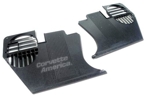 1968-1977 C3 Corvette Kick Panels - Black Color - Pair, Left and Right