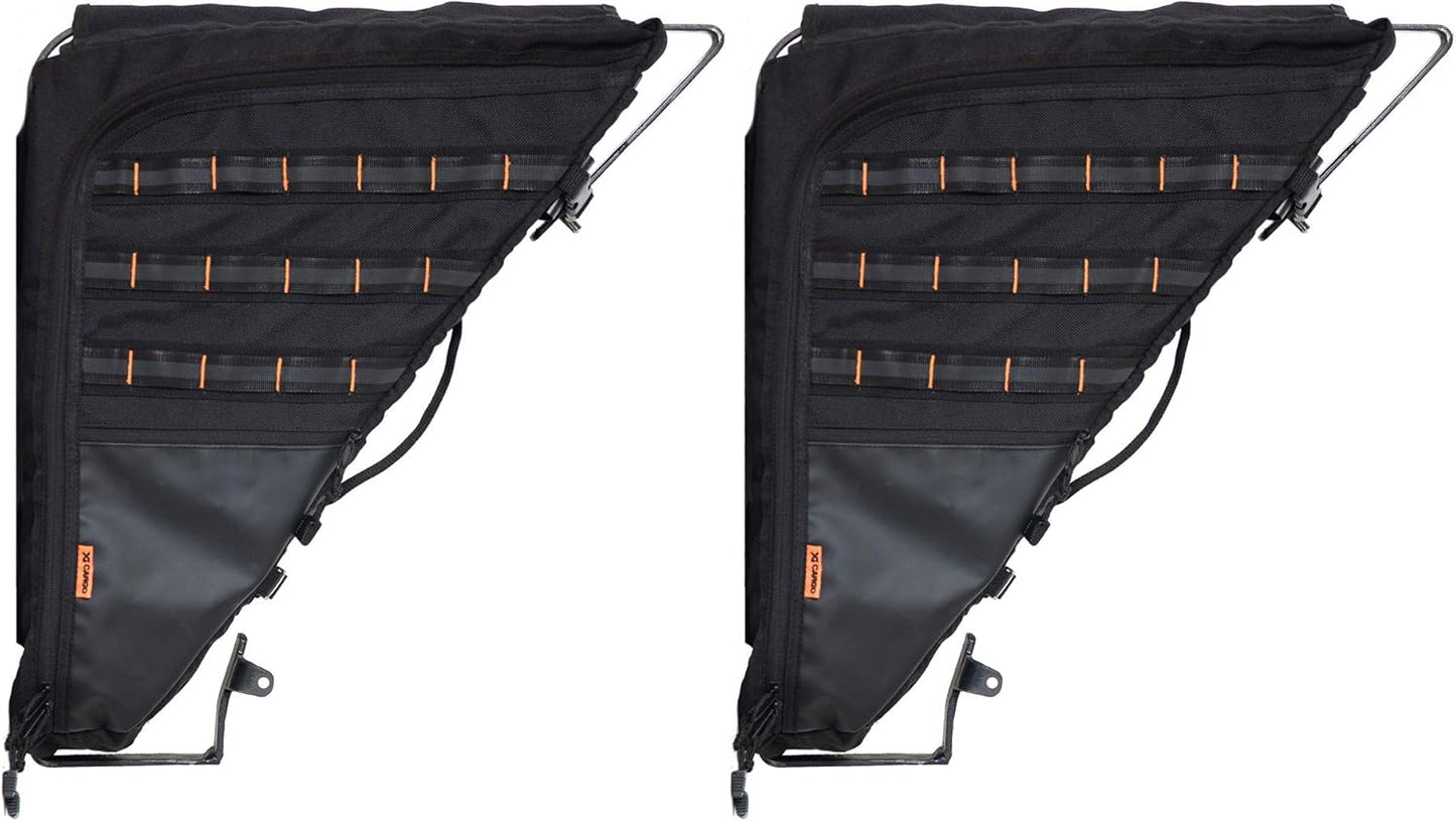 XG Cargo XG-314 Gama Wrangler JL Black Sportsbar Roll Bar Mounted Storage Bag Pr