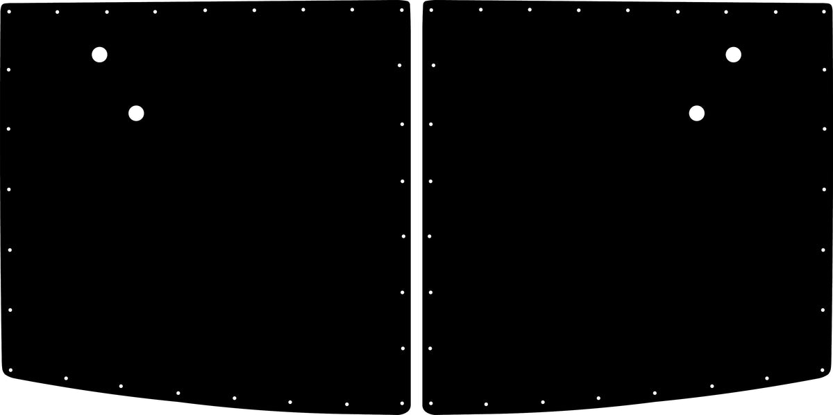 1935-1936 Ford Model 50 Truck ABS (Late) Ford Truck Door Panel Set NO Garnish Molding with Upper Upholstery Buttons by QuietRide