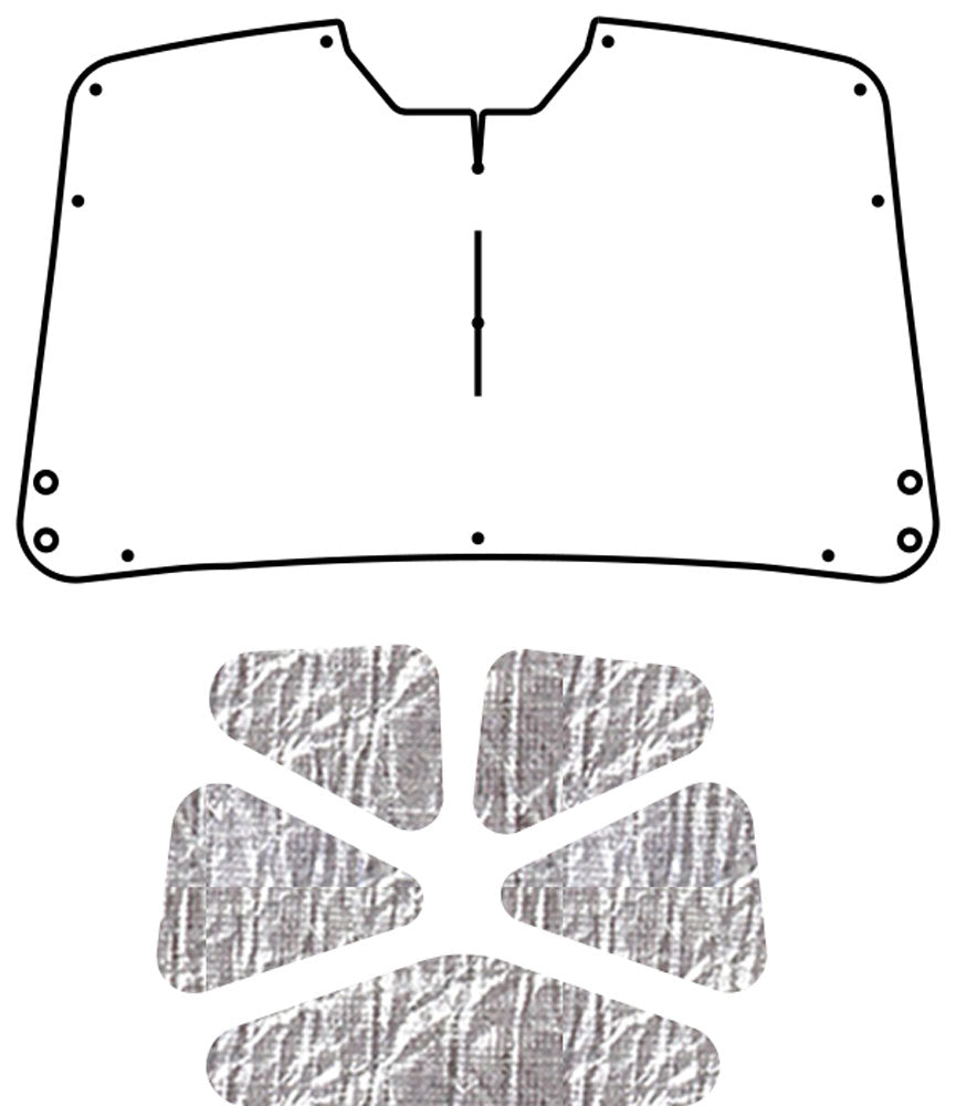 1952-1954 Ford Custom, Mainline and Crestline Coupe, Sedan, Wagon, Sunliner, Victoria, Country Squire Trunk Lid Liner & Insulation Kit by QuietRide