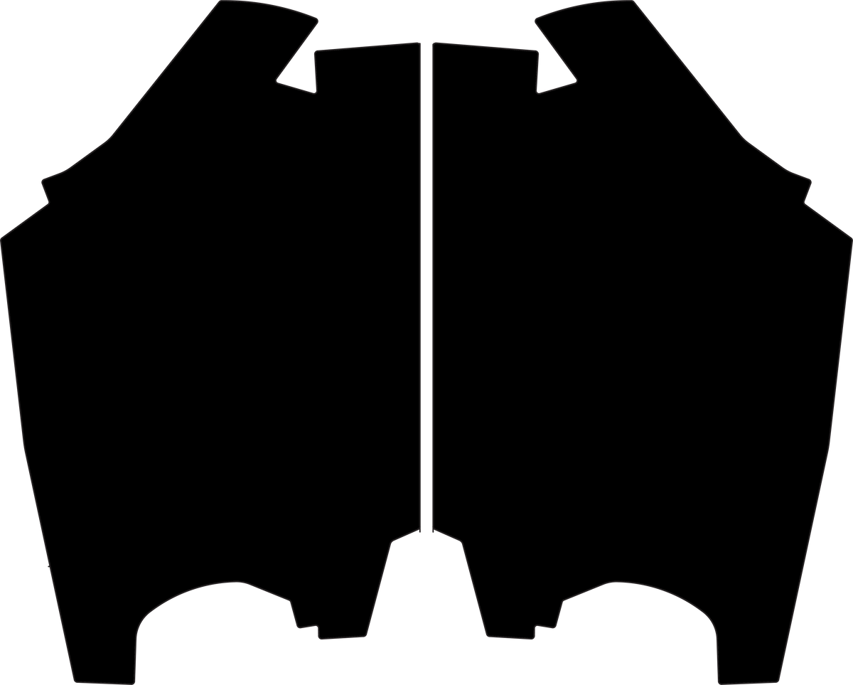1967-1968 Ford Mustang Fastback ABS Fastback Fender Wedgee by QuietRide