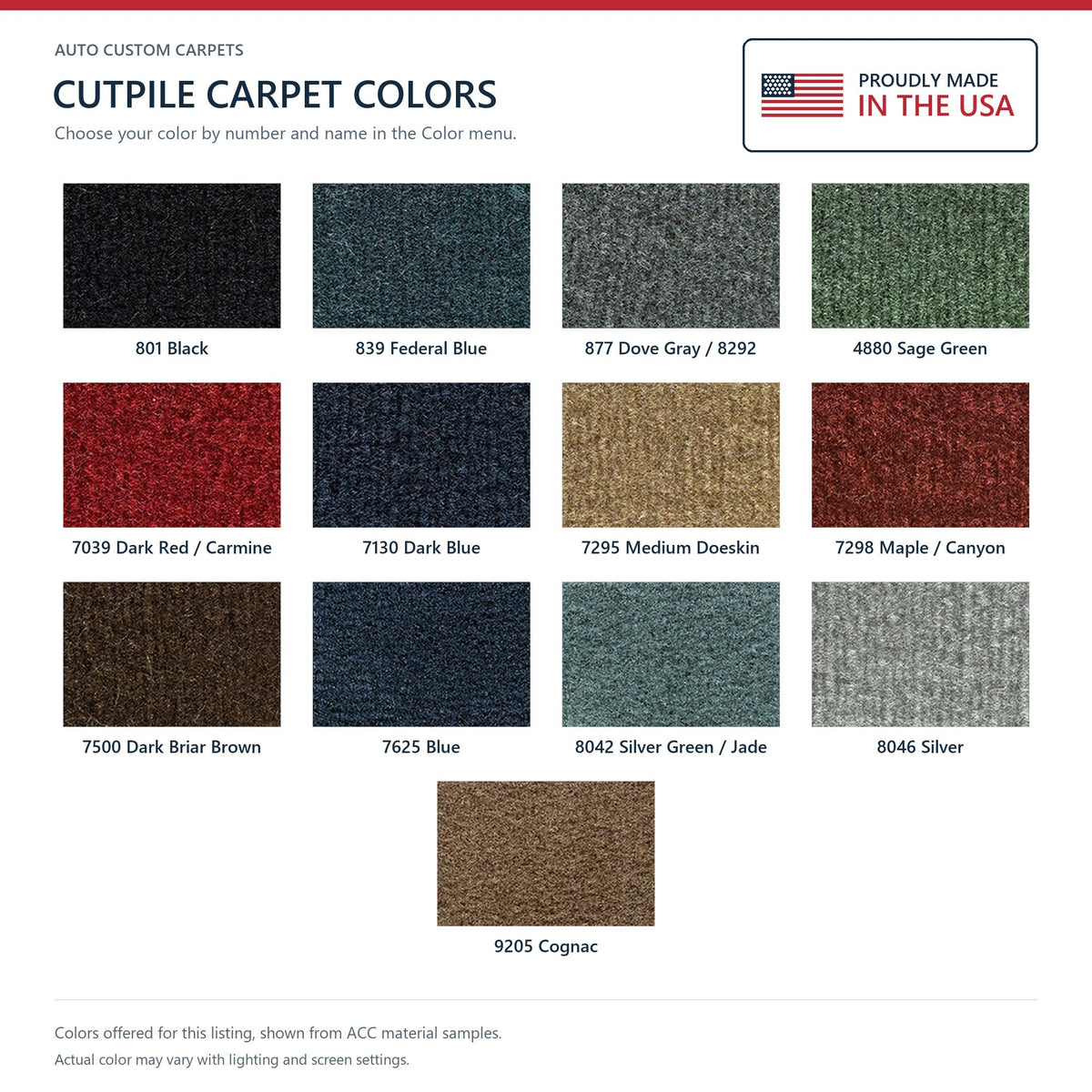 1982-1988 Chevrolet Celebrity 2DR Cutpile Molded Replacement Carpet Kit - 1-Piece - product details image 9