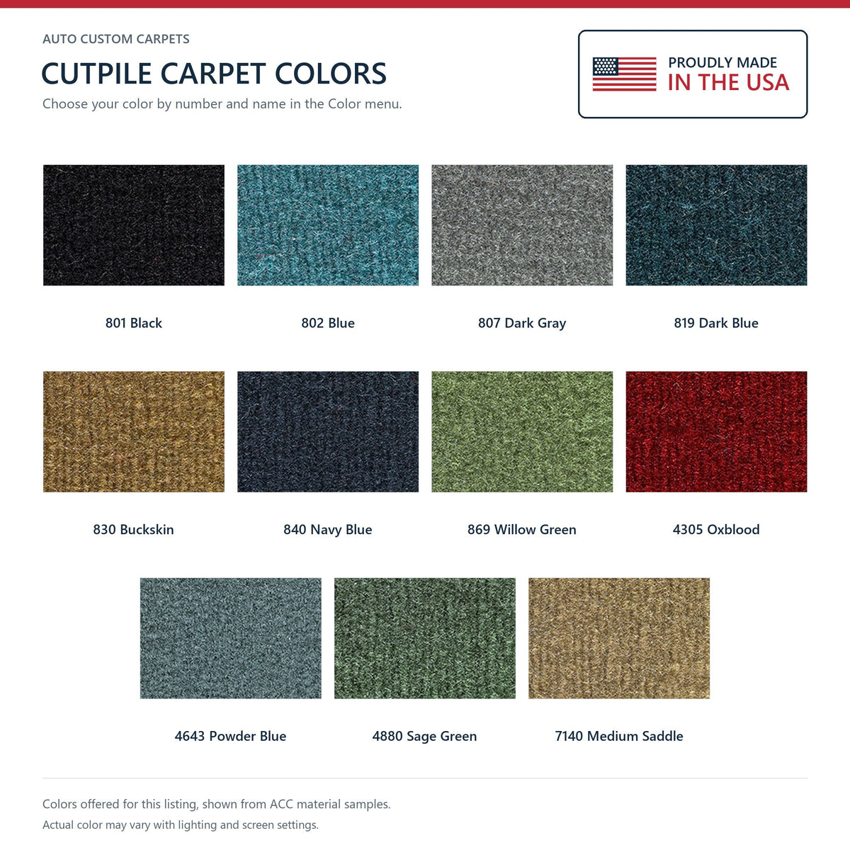 1974-1975 Buick Regal 2DR Cutpile Molded Replacement Carpet Kit - 2-Piece - product details image 9
