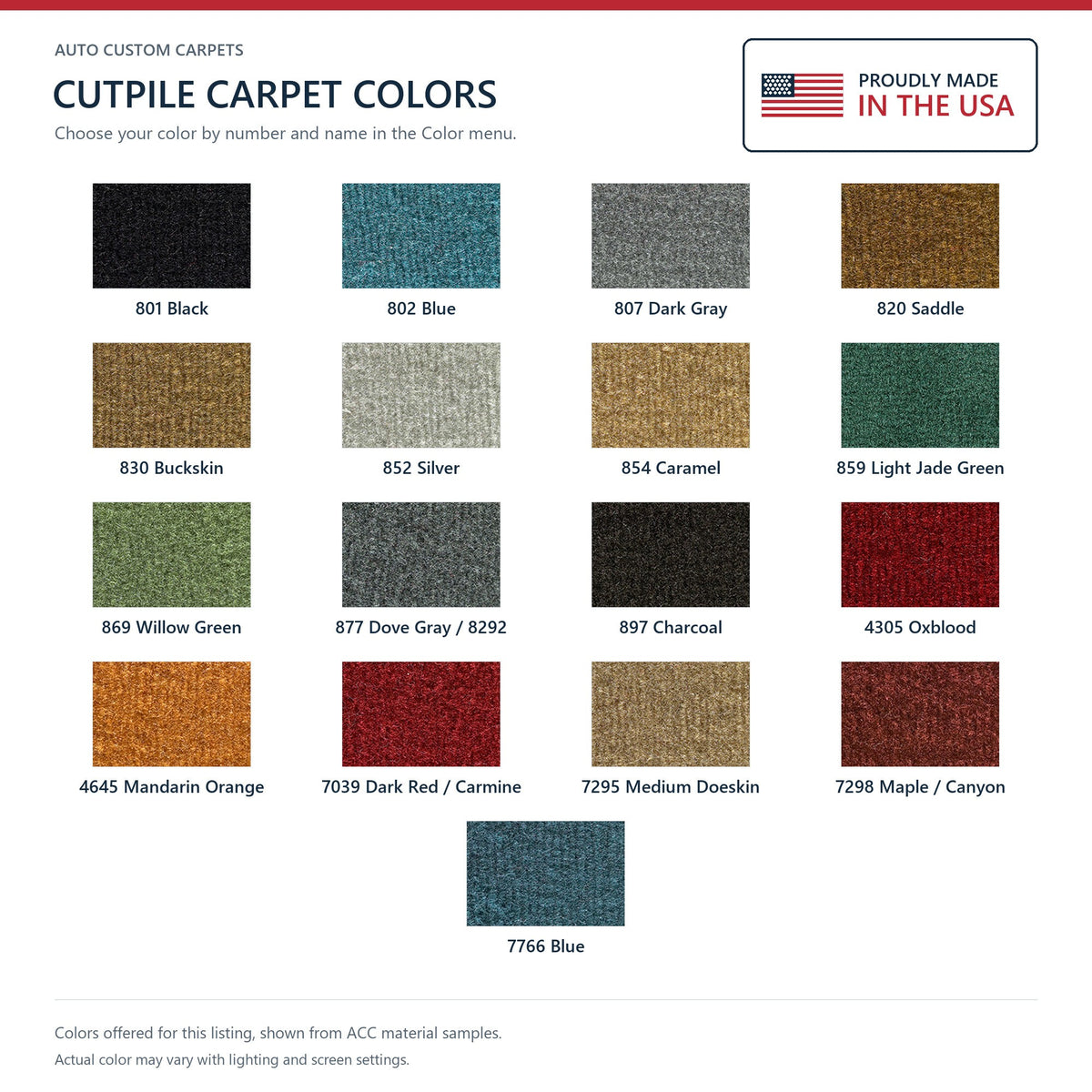 1974-1980 Chevrolet C20 Suburban 2WD 4spd Complete Cutpile Molded Replacement Carpet Kit - 5-Piece - product details image 7
