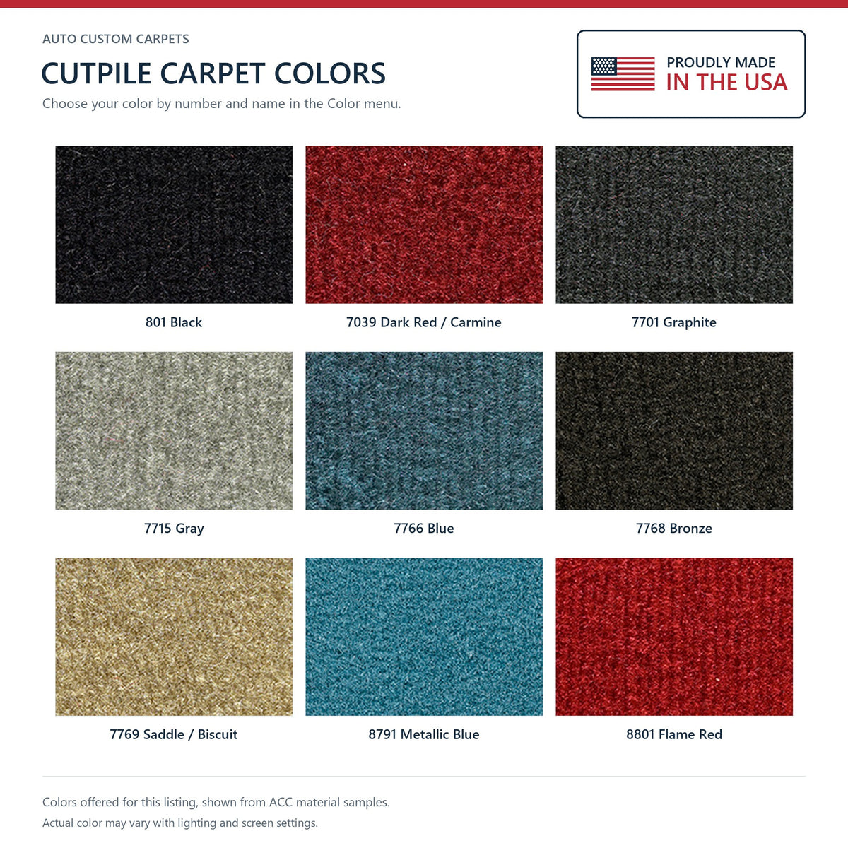 1984-1987 Chevrolet Corvette Coupe Rear with Pad Cutpile Molded Replacement Carpet Kit - 4-Piece - product details image 7