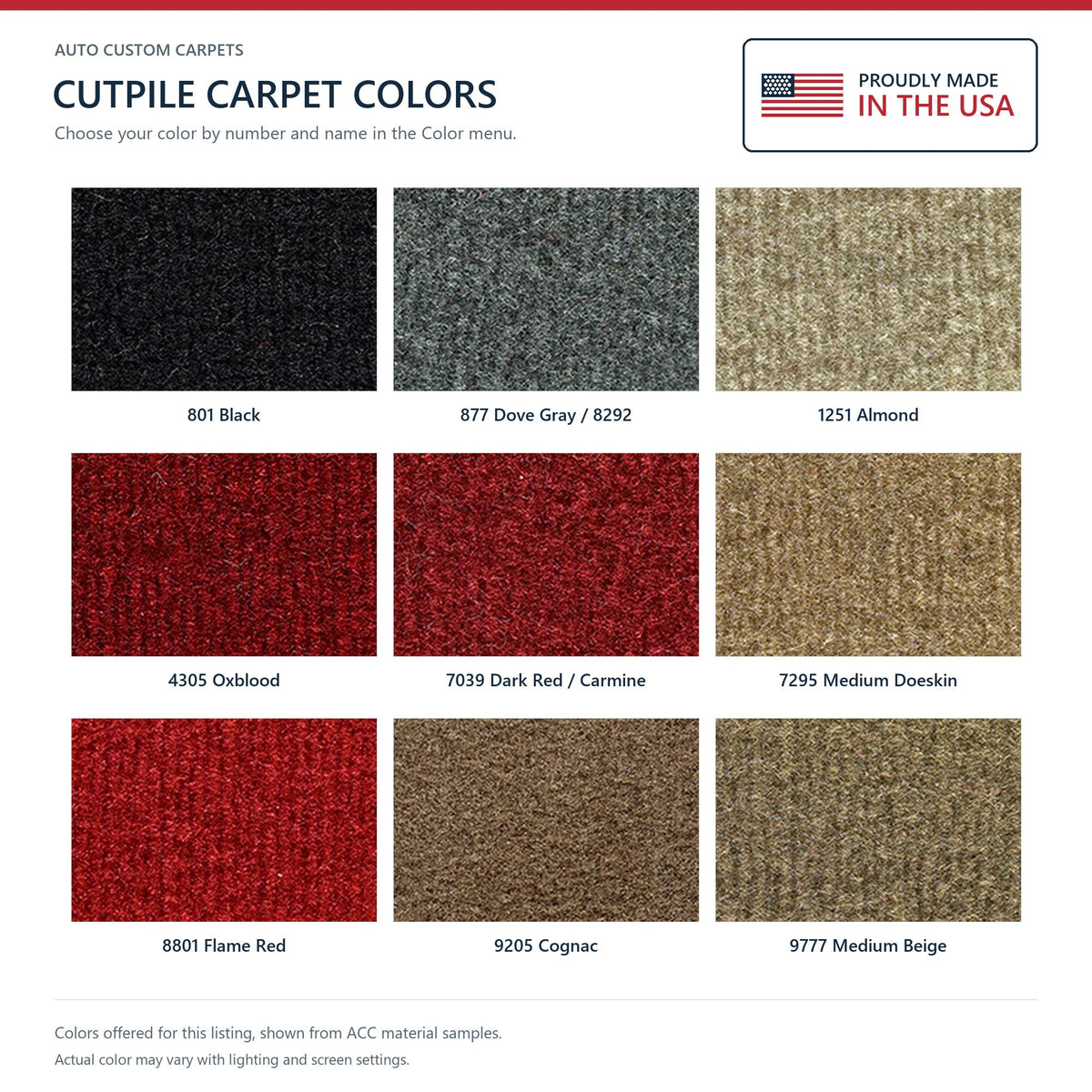 1985-1992 Pontiac Firebird without Console Complete Cutpile Molded Replacement Carpet Kit - 2-Piece - product details image 9
