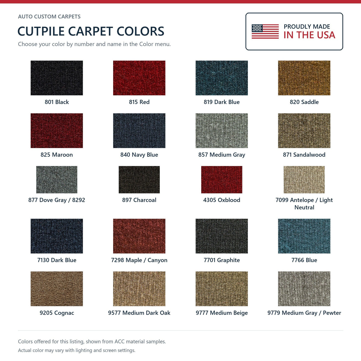 1988-1999 GMC K1500 Kick Panel Inserts without Cardboard Cutpile Replacement Carpet Kit - 2-Piece - product details image 5