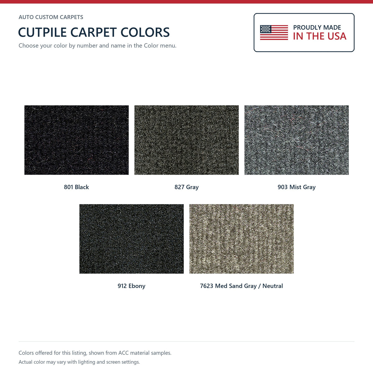 2015-2020 GMC Yukon 4DR w/o Seat Mount Covers Complete Cutpile Molded Replacement Carpet Kit - 2-Piece - product details imag