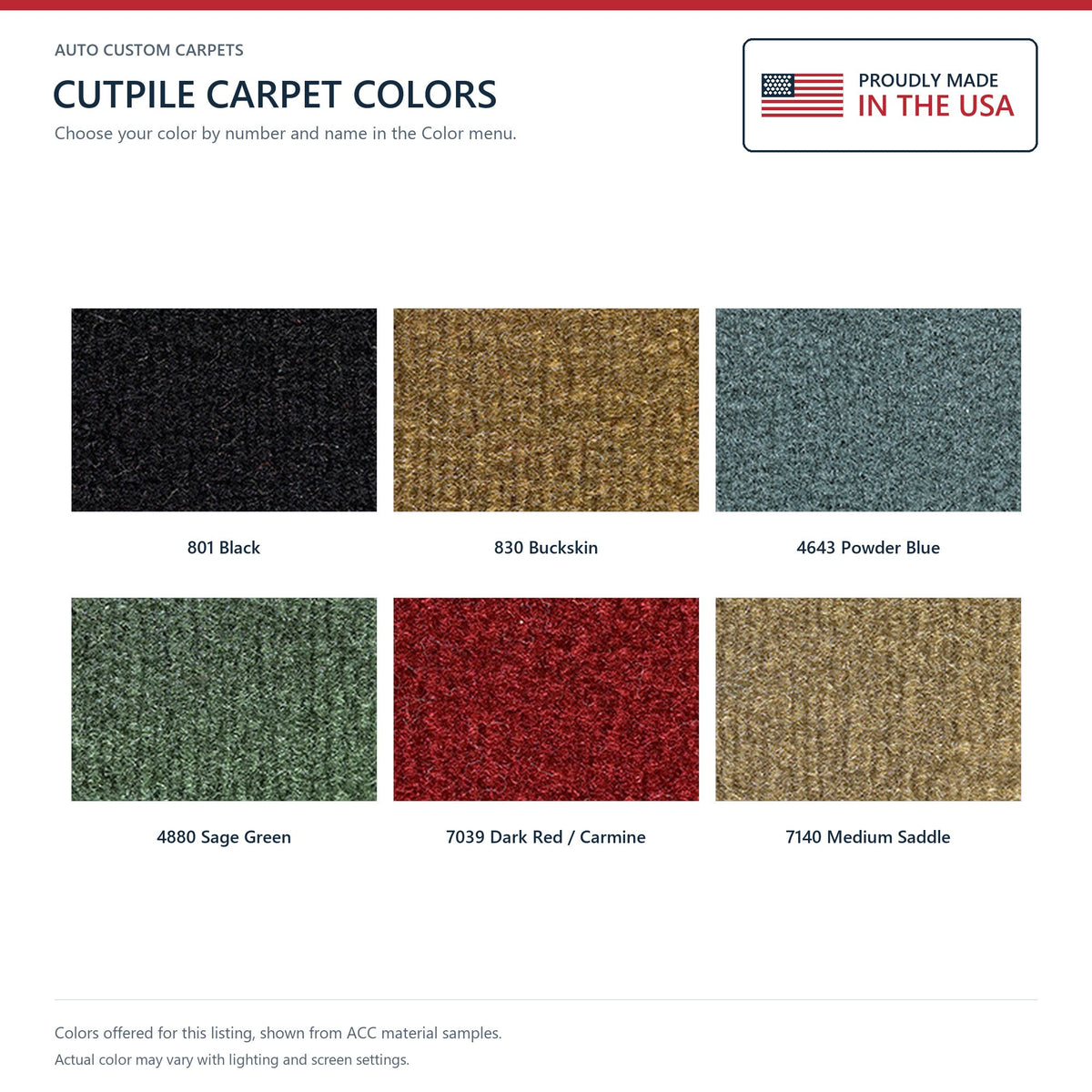 1977-1978 Buick Riviera 2DR Rear Wheel Drive Cutpile Molded Replacement Carpet Kit - 1-Piece - product details image 9