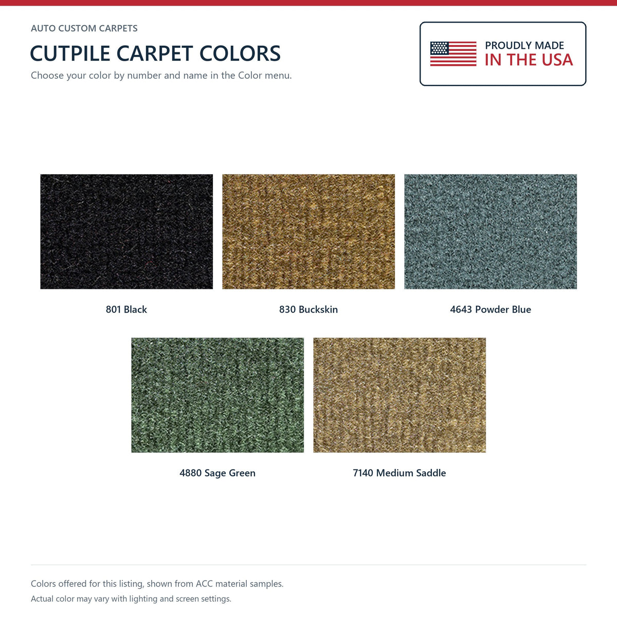 1977 Buick Century 2DR Cutpile Molded Replacement Carpet Kit - 1-Piece - product details image 9