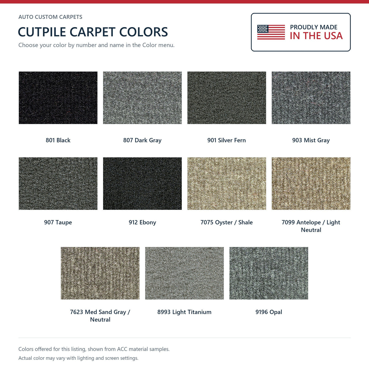 2017-2022 Ford F-350 Super Duty Crew Cab Cutpile Molded Replacement Carpet Kit - 1-Piece - product details image 8