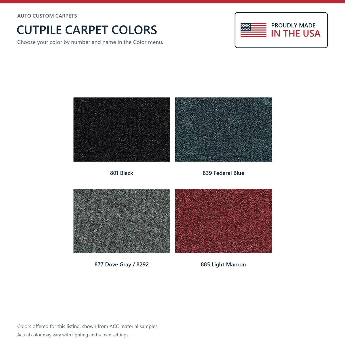 1988-1990 Oldsmobile 98 Regency Touring 4DR Cutpile Molded Replacement Carpet Kit - 1-Piece - product details image 9