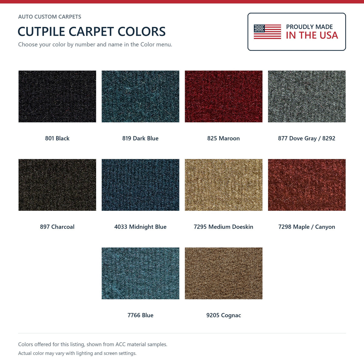 1987-1988 Chevy R30 Crew Cab 2WD Auto/3spd Column Cutpile Molded Replacement Carpet Kit - 2-Piece - product details image 9