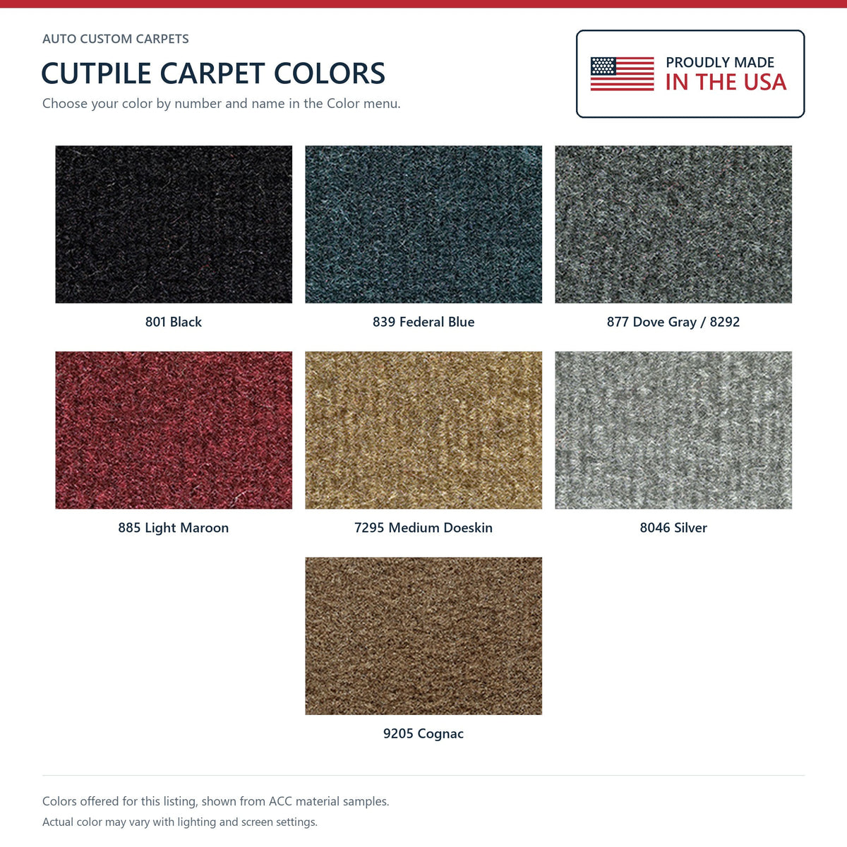 1988-1991 Buick Skylark 2DR Cutpile Molded Replacement Carpet Kit - 1-Piece - product details image 9
