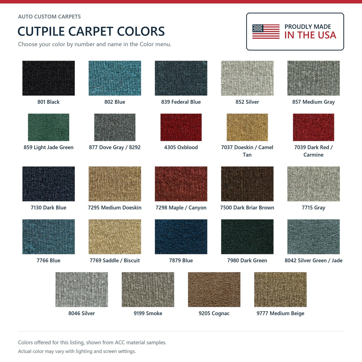 1979-1995 GMC G1500 Short Van Rear Fits 110 WB Cargo Area Cutpile Replacement Carpet Kit - 3-Piece - product details image 6