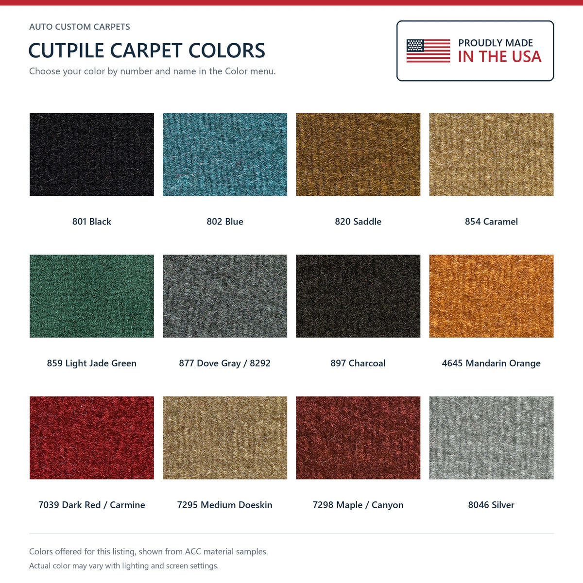 1977-1978 GMC K35 Crew Cab 4WD Auto/4spd Cutpile Molded Replacement Carpet Kit - 2-Piece - product details image 9