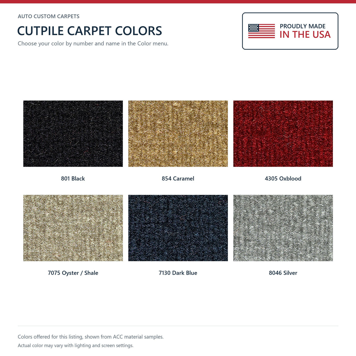 1979-1981 Chrysler Newport 4DR Cutpile Molded Replacement Carpet Kit - 2-Piece - product details image 9