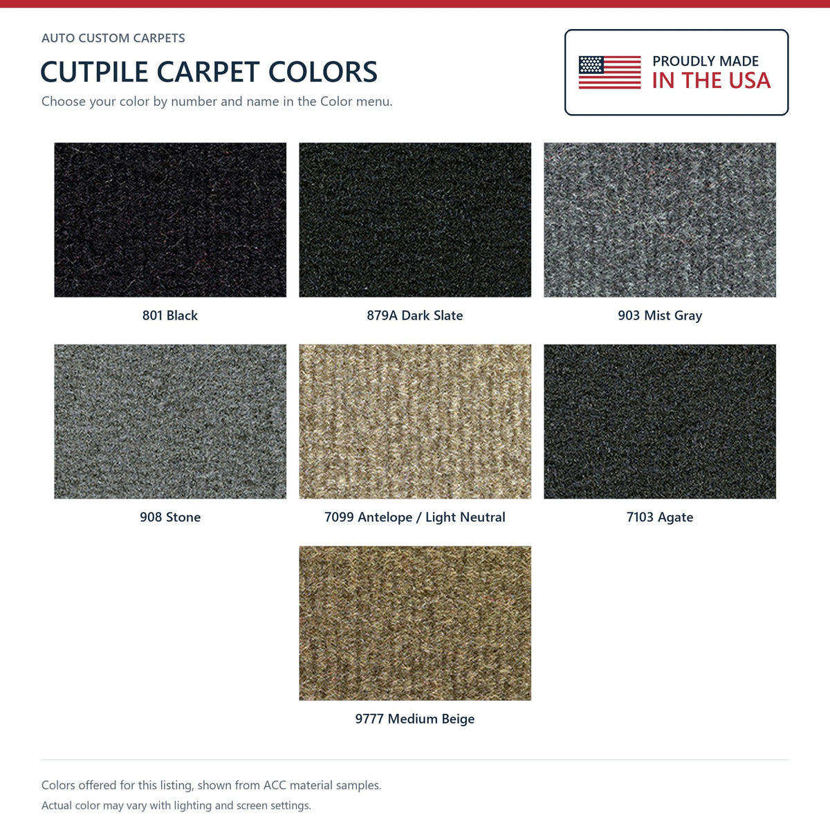 1997-2004 Dodge Dakota Crew Cab 2 & 4WD Cutpile Molded Replacement Carpet Kit - 1-Piece - product details image 9
