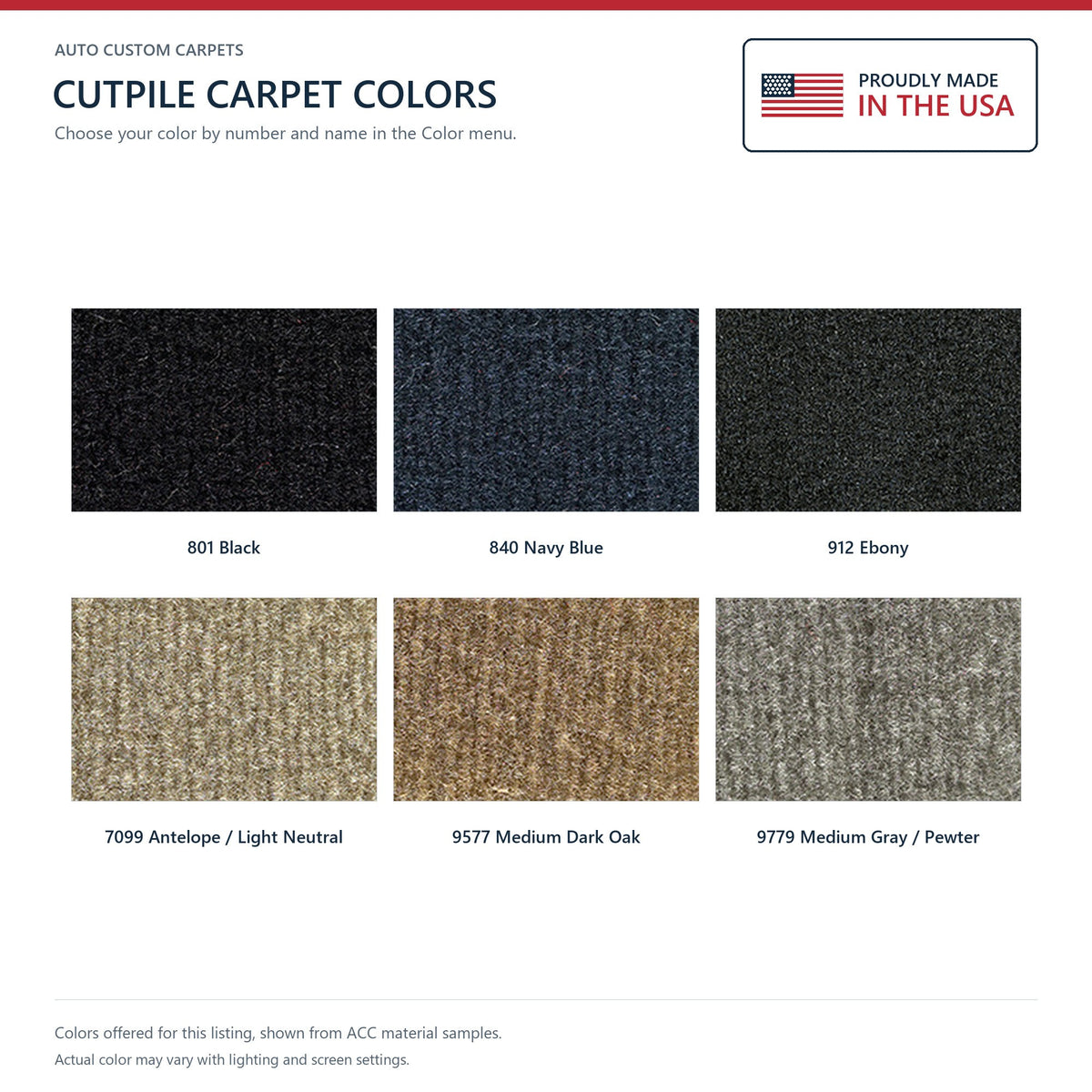2001-2003 Chevrolet Silverado 1500 HD Reg Cab 2 & 4WD Cutpile Molded Replacement Carpet Kit - 1-Piece - product details image