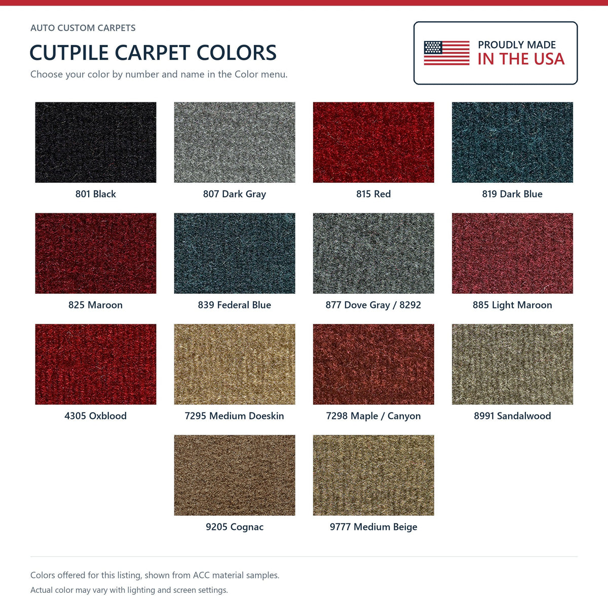 1986-1992 Oldsmobile Toronado Cutpile Molded Replacement Carpet Kit - 1-Piece - product details image 9