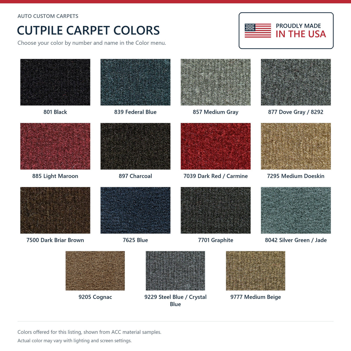 1983-1994 Chevrolet Cavalier 2DR Convertible Cutpile Molded Replacement Carpet Kit - 1-Piece - product details image 9