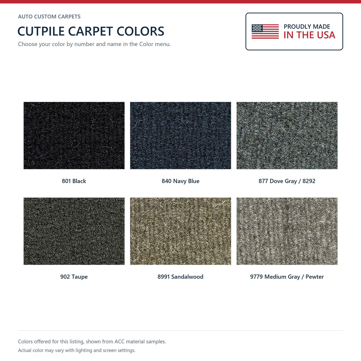 2001-2007 Chrysler Town & Country w/o Heel Pad Van w/o Stow & Cutpile Replacement Carpet Kit - 1-Piece - product details imag
