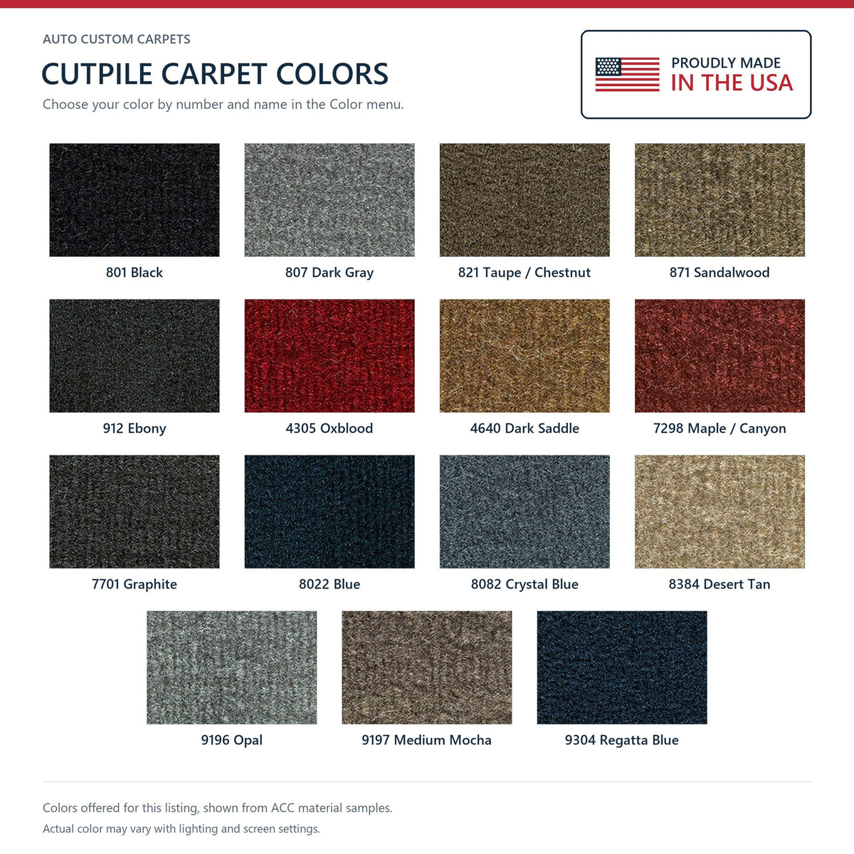 1987-1993 Ford Bronco Complete without Wheel Wells Cutpile Molded Replacement Carpet Kit - 2-Piece - product details image 9