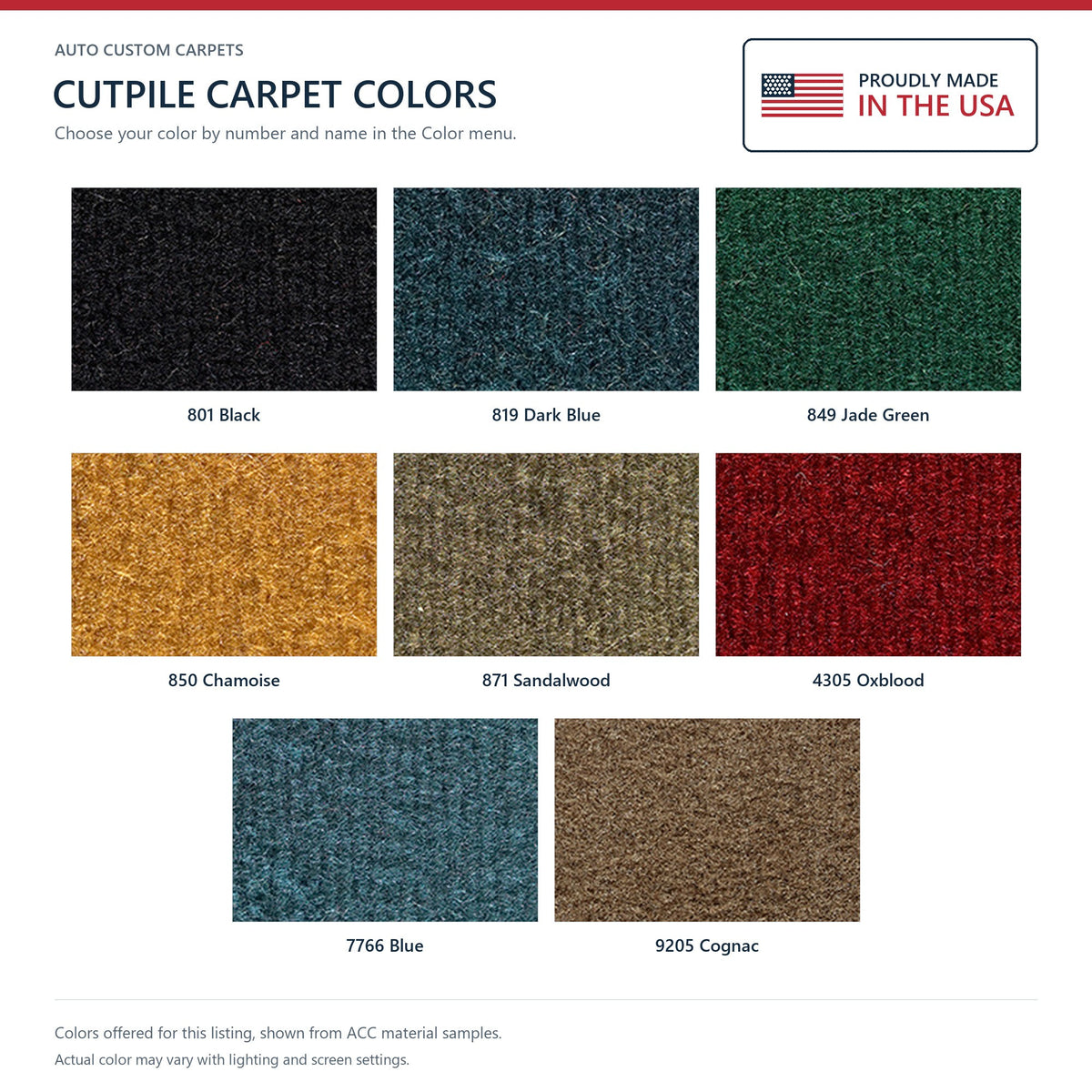 1978-1980 Dodge B200 Short Van Rear Fits 109 WB Cargo Area Cutpile Replacement Carpet Kit - 3-Piece - product details image 5