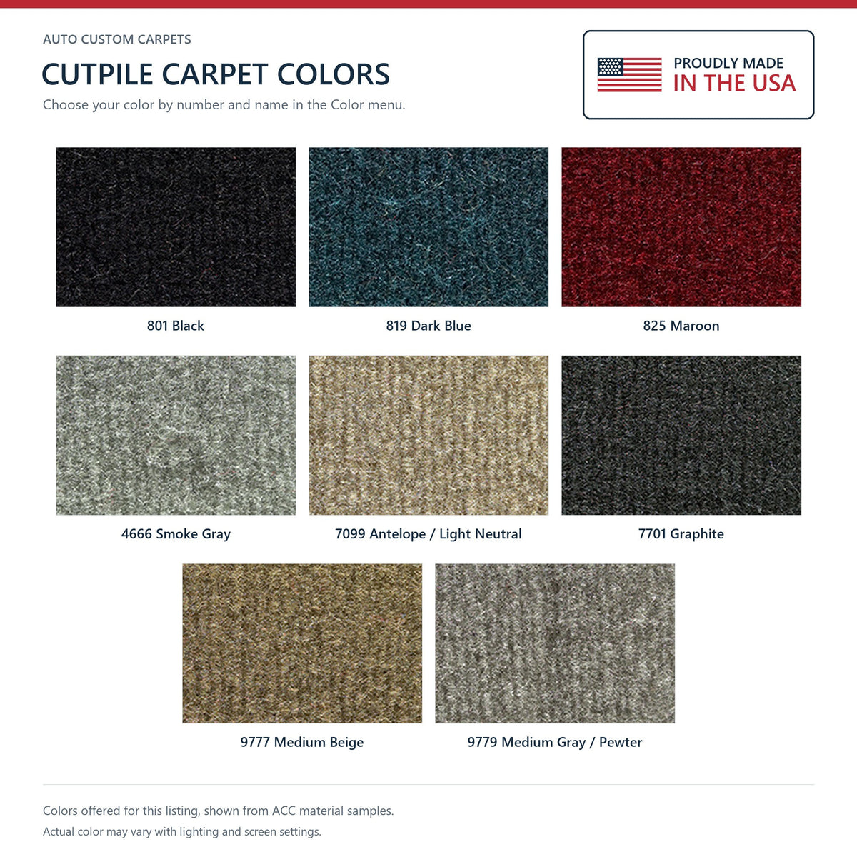 1991-1996 Buick Park Avenue 4DR with Heat Vents Cutpile Molded Replacement Carpet Kit - 1-Piece - product details image 9