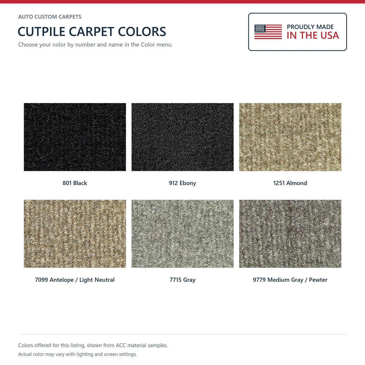 2007-2013 Cadillac Escalade EXT Crew Cab Auto/Manual w/o & Cutpile Replacement Carpet Kit - 1-Piece - product details image 7
