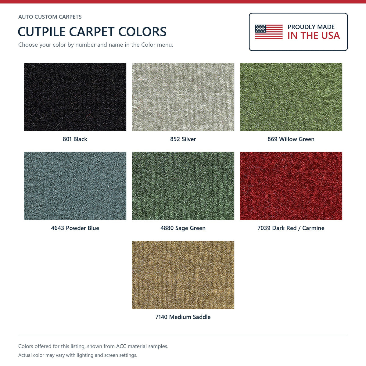 1977-1979 Oldsmobile 98 2DR Cutpile Molded Replacement Carpet Kit - 1-Piece - product details image 9