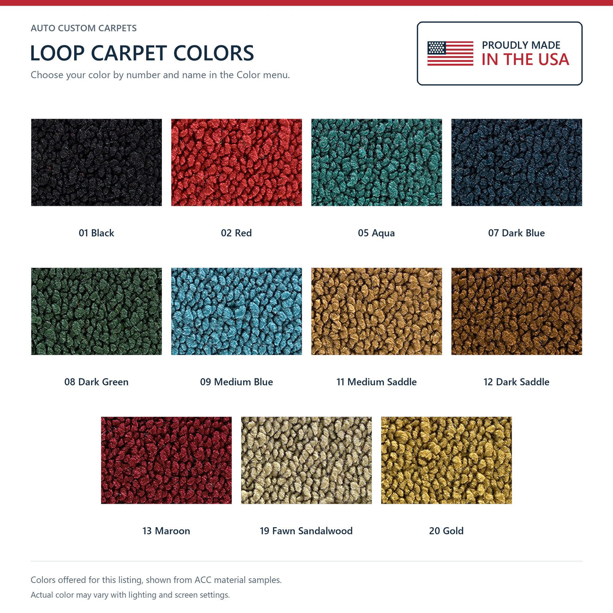 1962-1967 Chevrolet Chevy II 4DR Wagon Auto Loop Molded Replacement Carpet Kit - 2-Piece - product details image 9