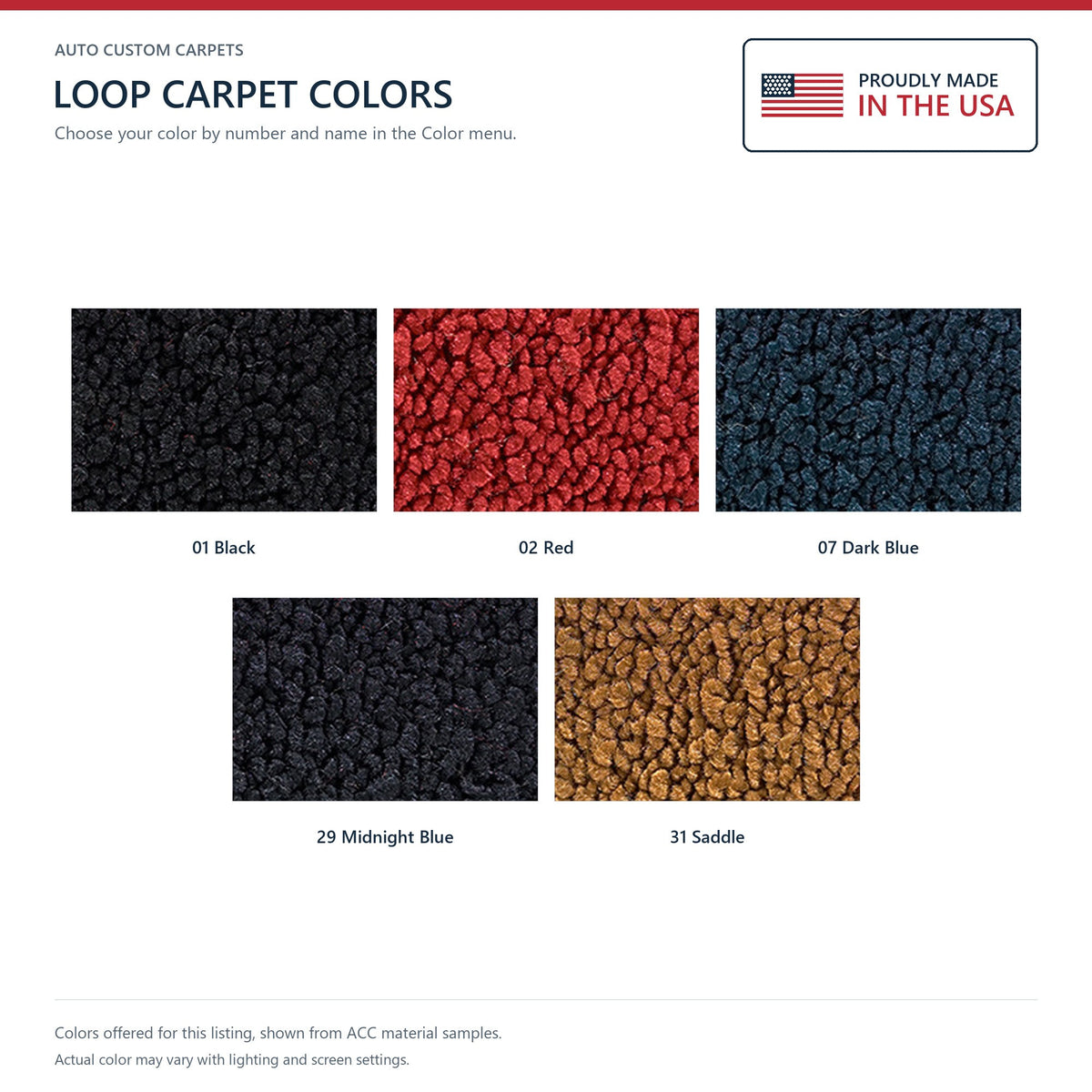 1963 Chevrolet Corvette Coupe Rear with 36 Gallon Tank Foam Loop Replacement Carpet Kit - 13-Piece - product details image 8