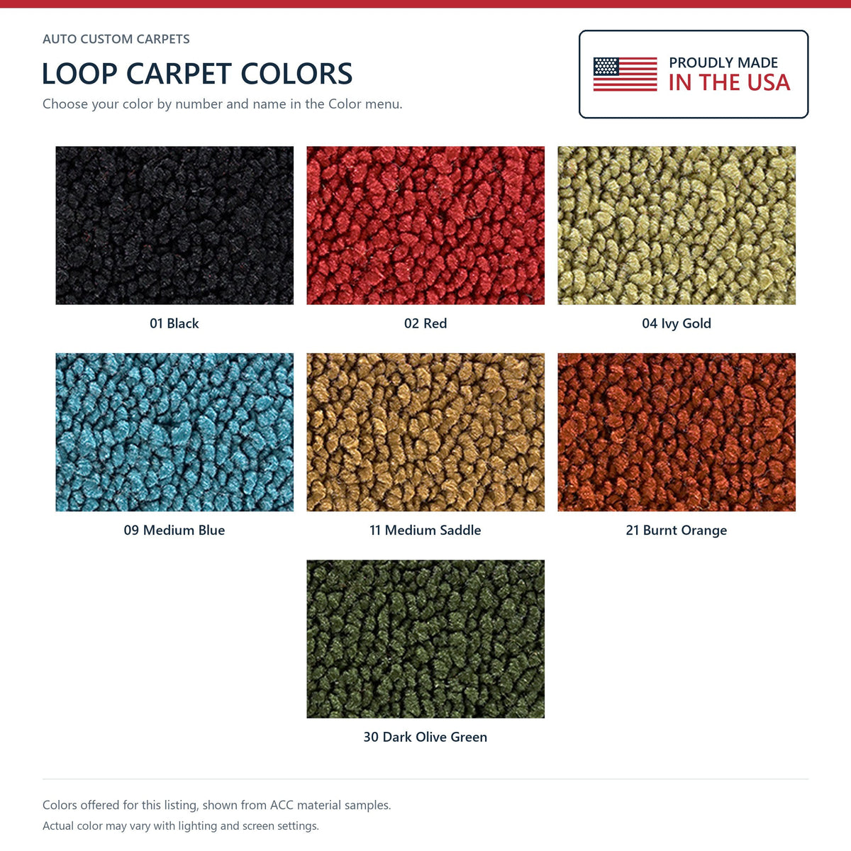 1970 Dodge Challenger 4spd Loop Molded Replacement Carpet Kit - 2-Piece - product details image 9