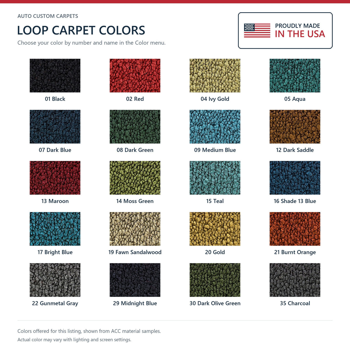 1963-1973 Chrysler Newport 2DR/4DR Loop Molded Replacement Carpet Kit - 2-Piece - product details image 9