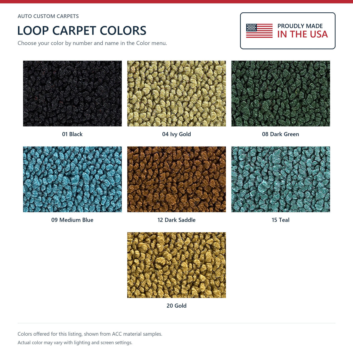 1971-1973 Plymouth Scamp Auto/4spd Console Strip Loop Replacement Carpet Kit - 1-Piece - product details image 5