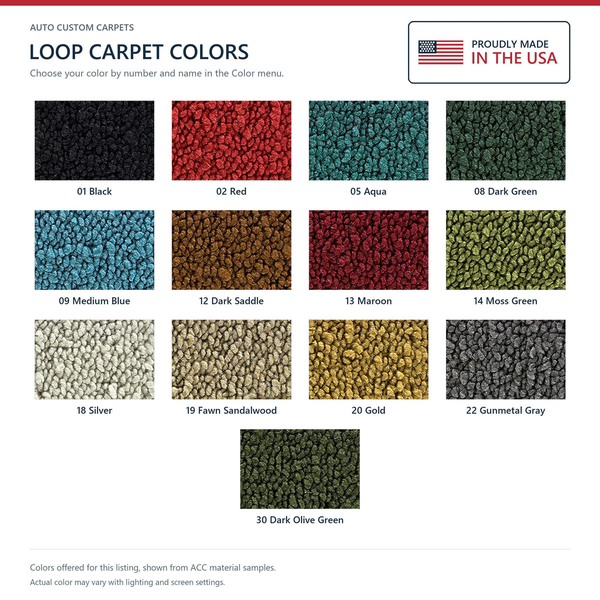 1967-1972 GMC C35/C3500 Reg Cab 2WD 4spd w/o Tank Floor Loop Molded Replacement Carpet Kit - 1-Piece - product details image