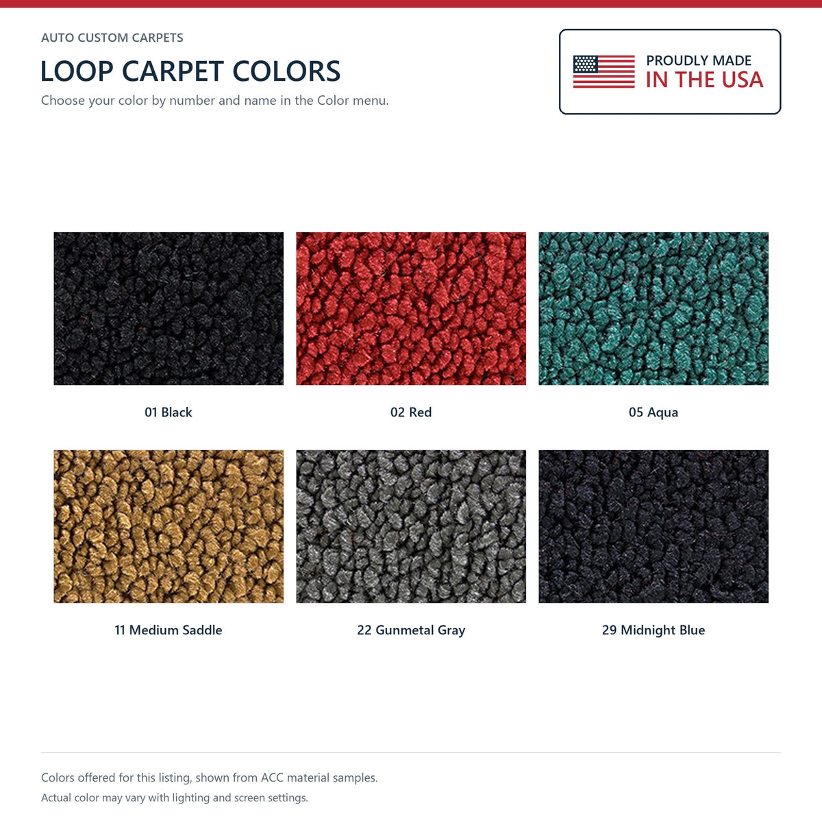1955-1959 GMC Truck Rear Cab Wall Loop Replacement Carpet Kit - 1-Piece - product details image 5