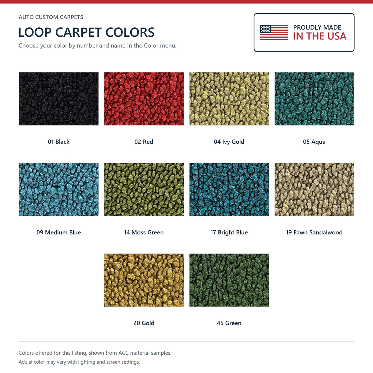 1968-1971 Oldsmobile 442 2DR 4spd with Console Loop Molded Replacement Carpet Kit - 2-Piece - product details image 9