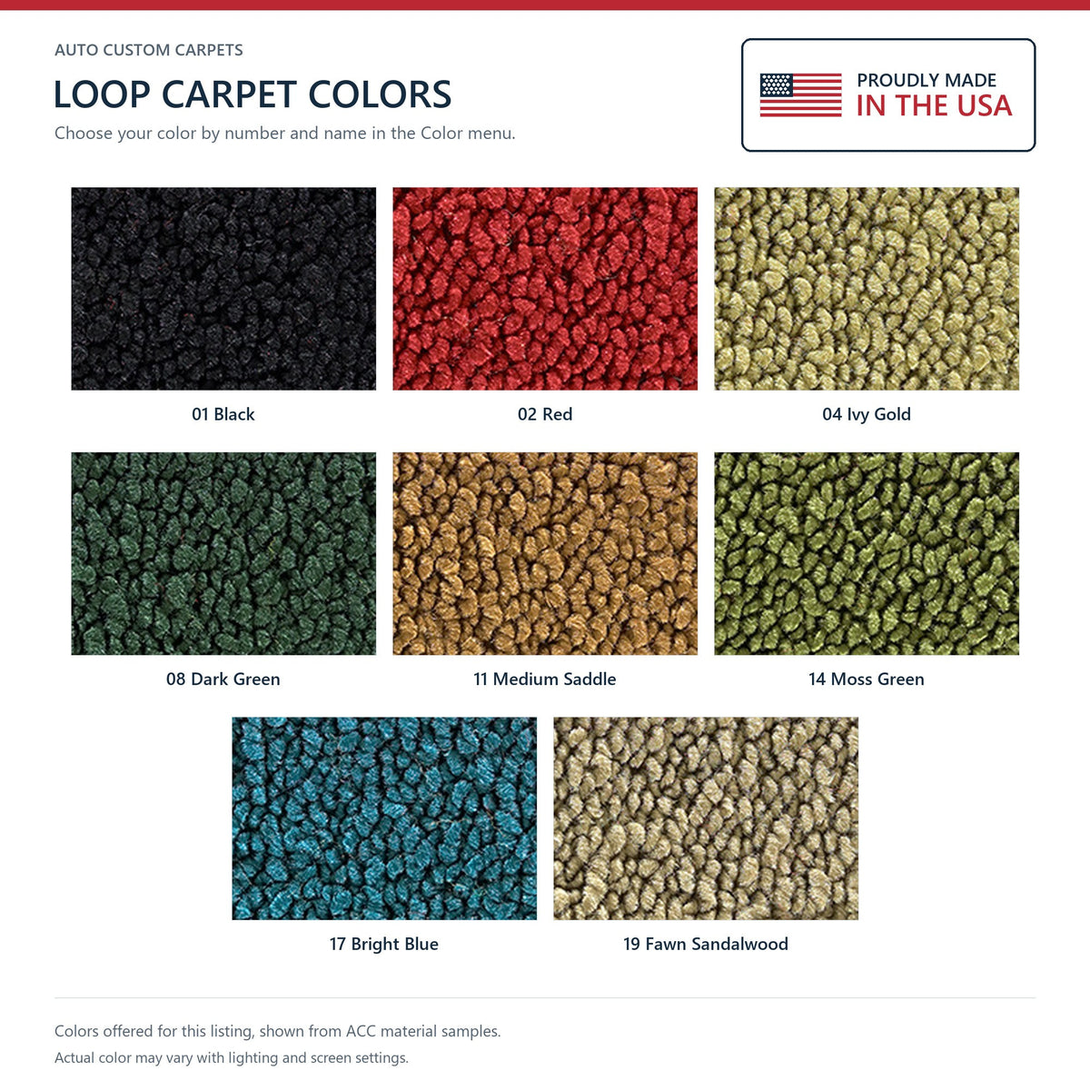 1971-1972 GMC Sprint Auto Loop Molded Replacement Carpet Kit - 2-Piece - product details image 9