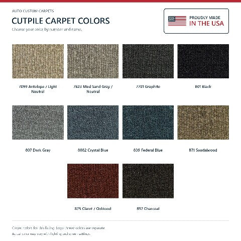 1995-1999 Chevy Monte Carlo Cutpile Floor Mats with Embroidered Logo Choices - 4-Piece - product details image 7