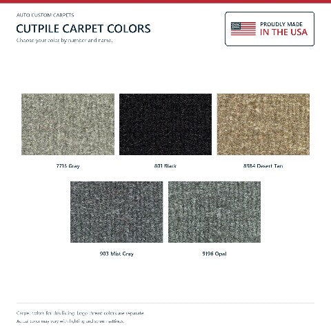 1996-2000 Dodge Caravan Cutpile Floor Mats with Embroidered Logo Choices - 4-Piece - product details image 7