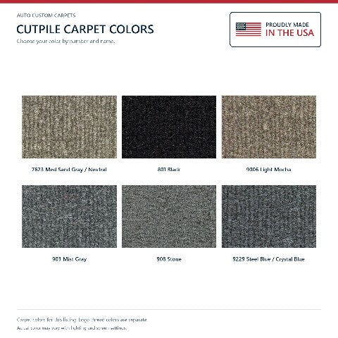 2000-2006 Toyota Tundra Access Cab Cutpile Floor Mats with Embroidered Logo Choices - 4-Piece - product details image 6