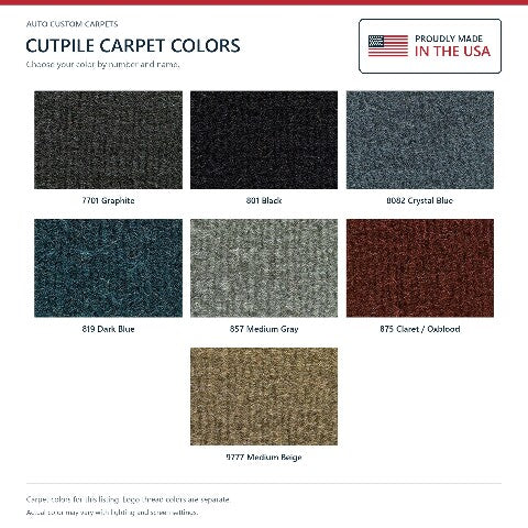 1994-1996 Chevy Caprice Cutpile Floor Mats with Embroidered Logo Choices with Snaps - 4-Piece - product details image 7