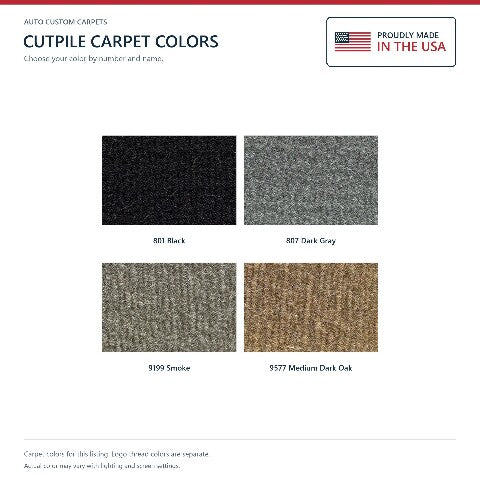 1995-2000 Toyota Tacoma Ext Cab Cutpile Floor Mats with Embroidered Logo Choices - 4-Piece - product details image 6
